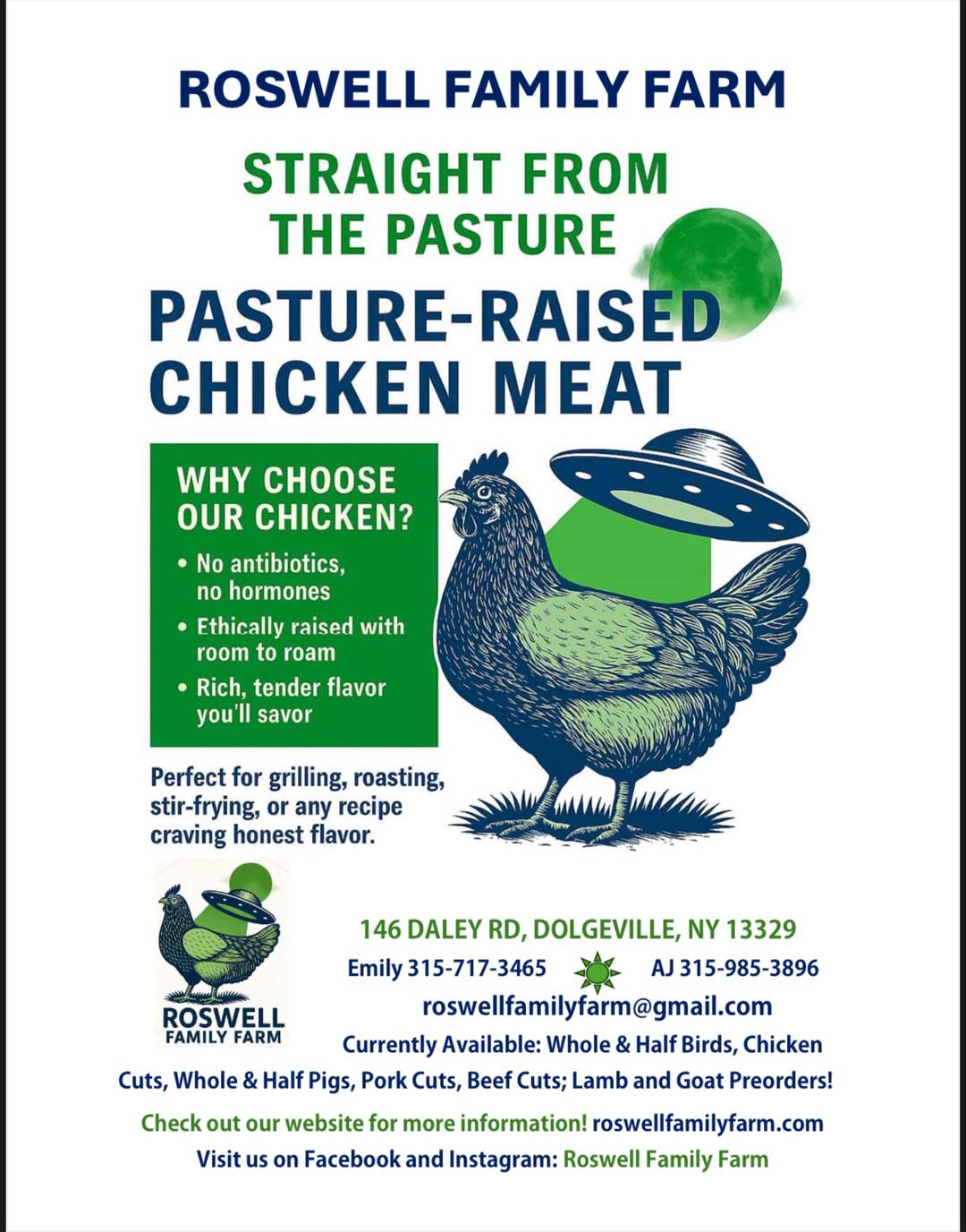 Roswell Family Farm Advertisement
